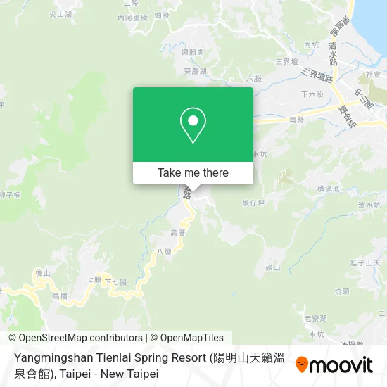 Yangmingshan Tienlai Spring Resort (陽明山天籟溫泉會館) map