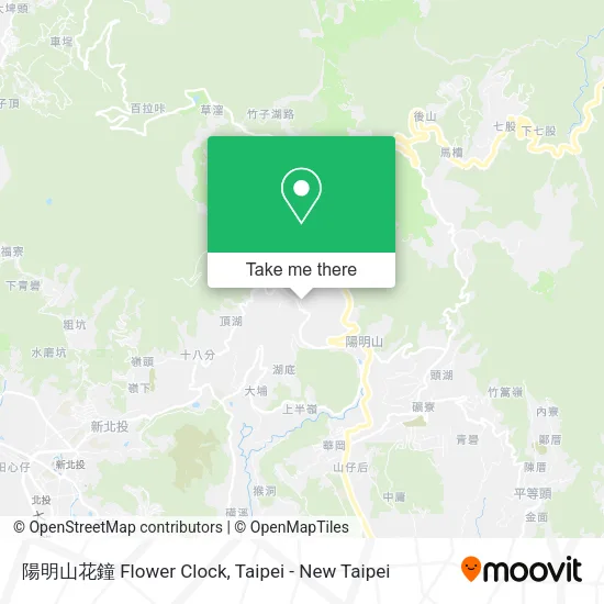 陽明山花鐘 Flower Clock map