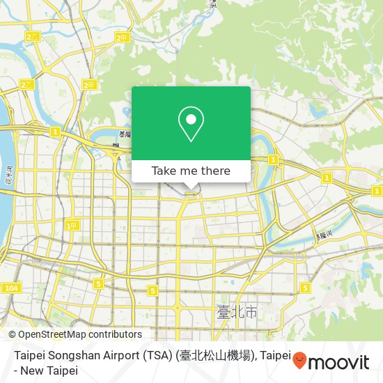 Taipei Songshan Airport (TSA) (臺北松山機場) map