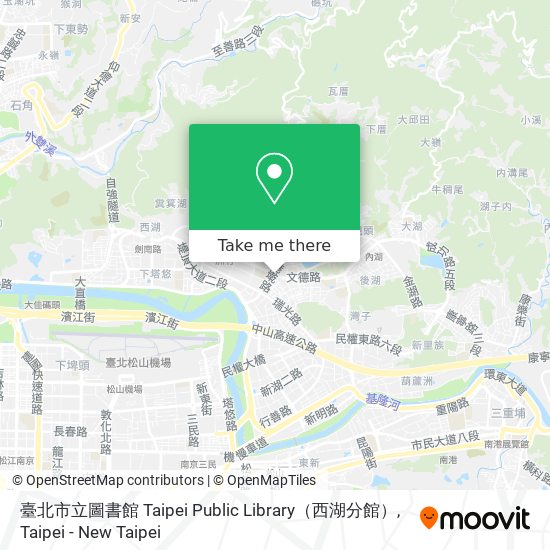 臺北市立圖書館 Taipei Public Library（西湖分館） map
