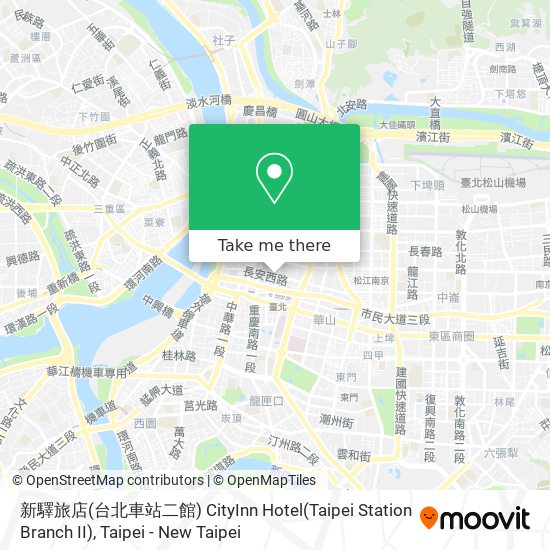 新驛旅店(台北車站二館) CityInn Hotel(Taipei Station Branch II) map
