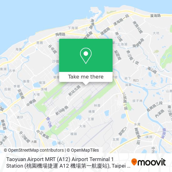 Taoyuan Airport MRT (A12) Airport Terminal 1 Station (桃園機場捷運 A12 機場第一航廈站) map