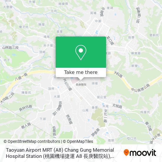 Taoyuan Airport MRT (A8) Chang Gung Memorial Hospital Station (桃園機場捷運 A8 長庚醫院站)地圖