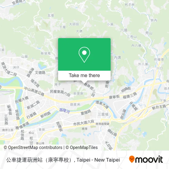 公車捷運葫洲站（康寧專校）地圖