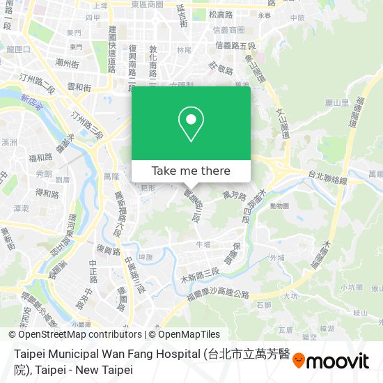 Taipei Municipal Wan Fang Hospital (台北市立萬芳醫院) map