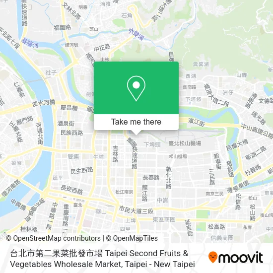 台北市第二果菜批發市場 Taipei Second Fruits & Vegetables Wholesale Market地圖
