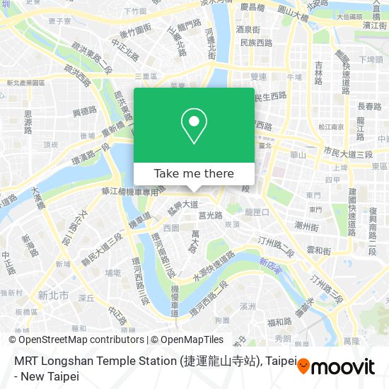 MRT Longshan Temple Station (捷運龍山寺站) map