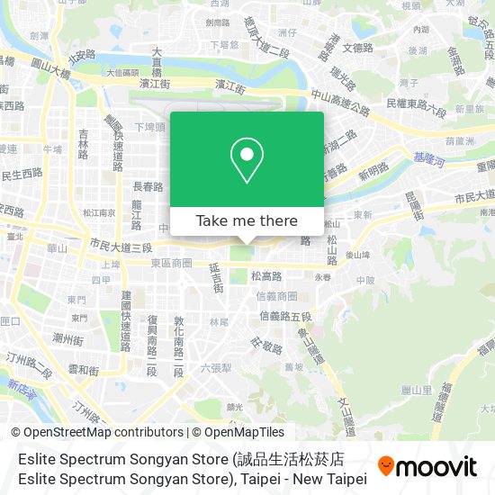 Eslite Spectrum Songyan Store map