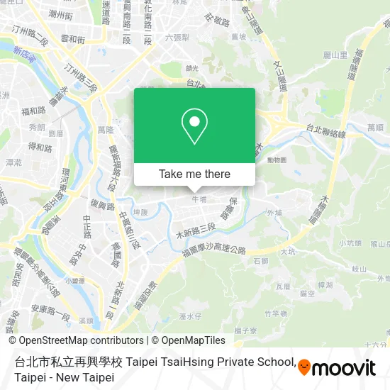 台北市私立再興學校 Taipei TsaiHsing Private School地圖