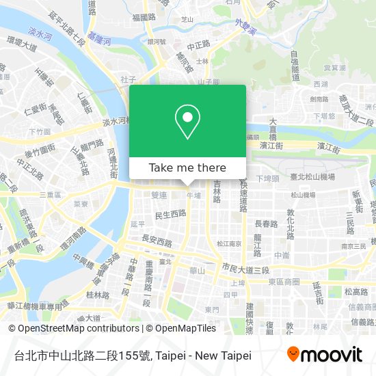 How To Get To 台北市中山北路二段155號in 中山區by Bus Metro Or Train