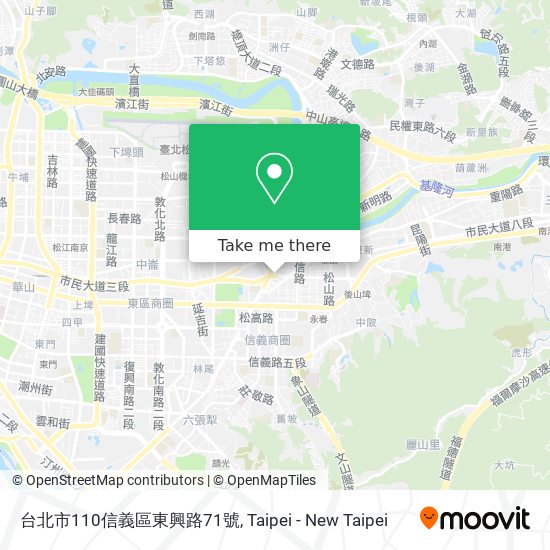 台北市110信義區東興路71號地圖