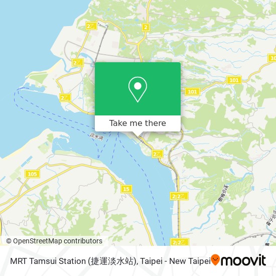 MRT Tamsui Station (捷運淡水站) map