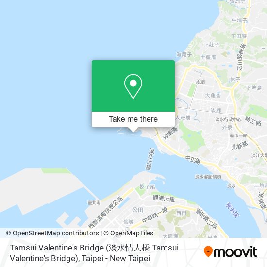 Tamsui Valentine's Bridge map