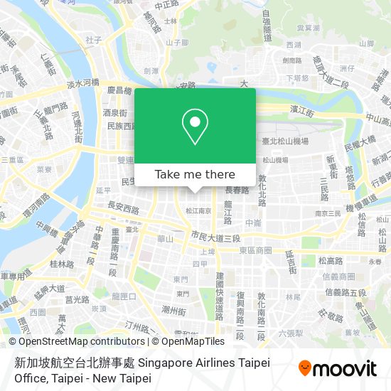 新加坡航空台北辦事處 Singapore Airlines Taipei Office map