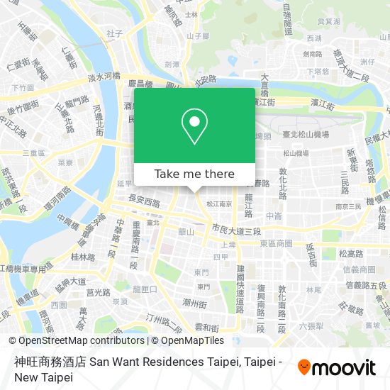 神旺商務酒店 San Want Residences Taipei map