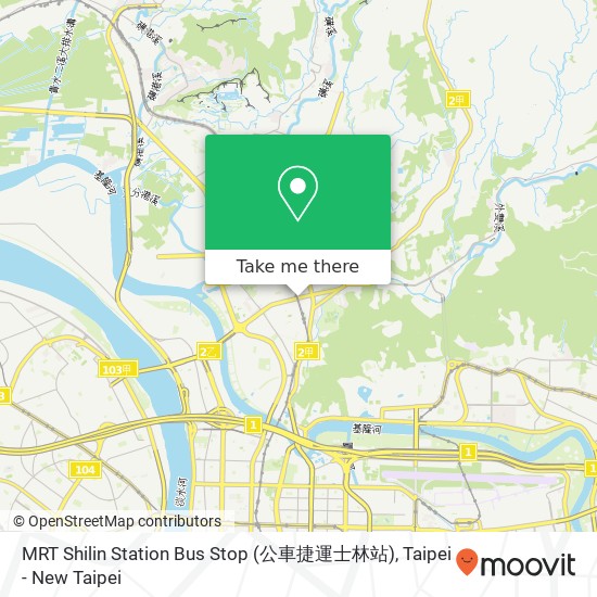 MRT Shilin Station Bus Stop (公車捷運士林站) map