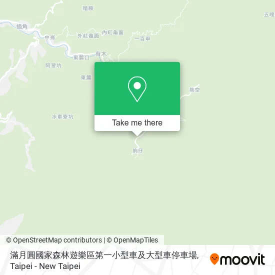 滿月圓國家森林遊樂區第一小型車及大型車停車場地圖