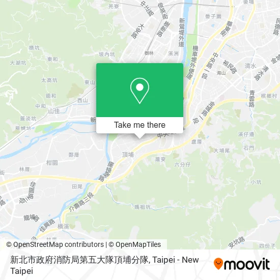 新北市政府消防局第五大隊頂埔分隊地圖