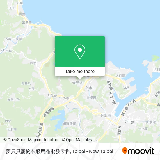 夢貝貝寵物衣服用品批發零售地圖
