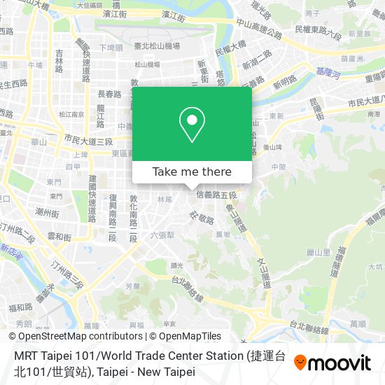MRT Taipei 101 / World Trade Center Station (捷運台北101 / 世貿站) map
