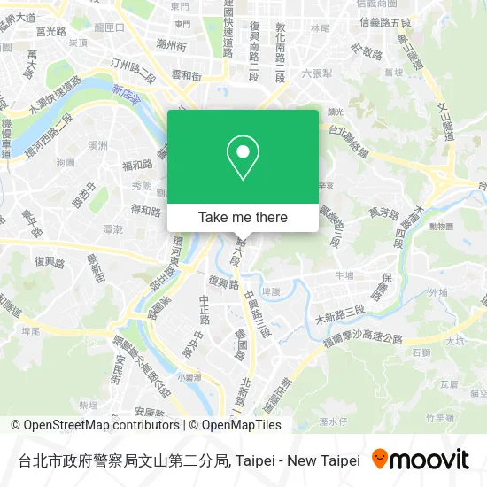 台北市政府警察局文山第二分局地圖