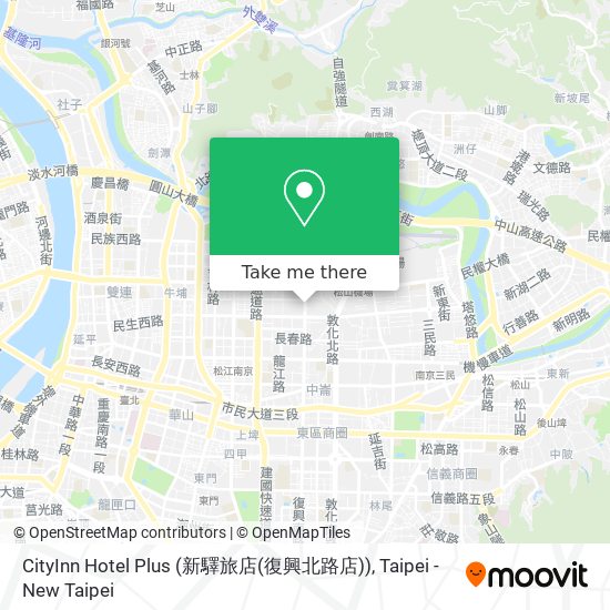 CityInn Hotel Plus (新驛旅店(復興北路店)) map
