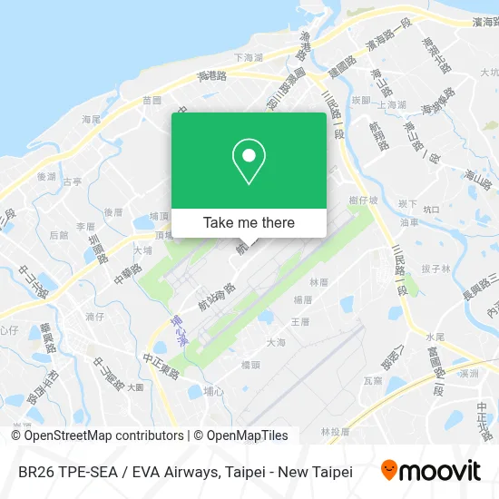 BR26 TPE-SEA / EVA Airways map
