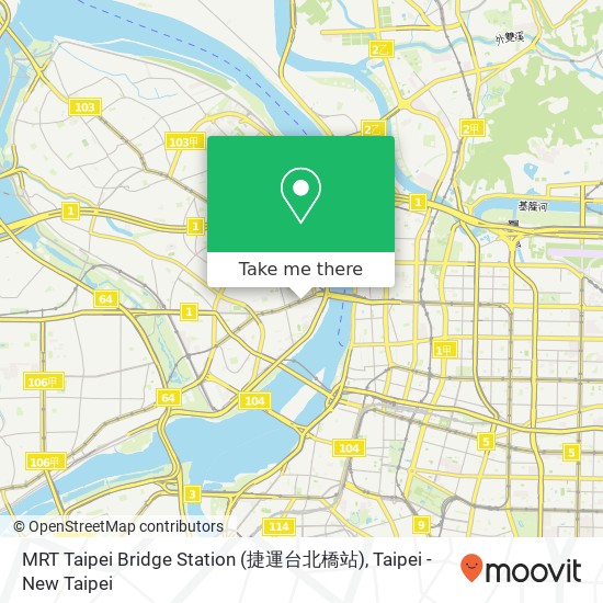 MRT Taipei Bridge Station (捷運台北橋站) map