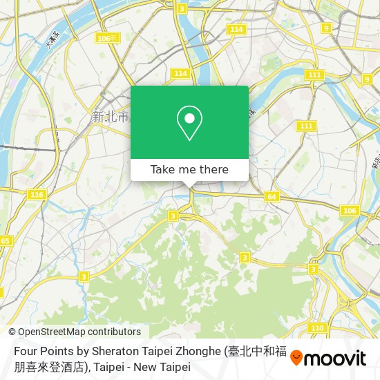 Four Points by Sheraton Taipei Zhonghe (臺北中和福朋喜來登酒店) map