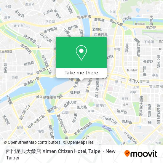西門星辰大飯店 Ximen Citizen Hotel map
