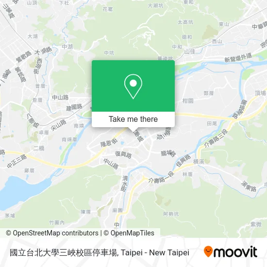 國立台北大學三峽校區停車場 map