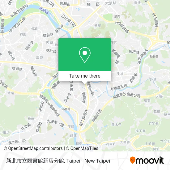 新北市立圖書館新店分館地圖