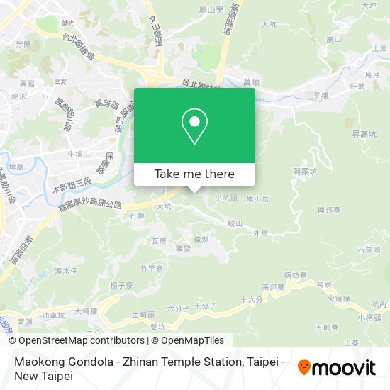 Maokong Gondola - Zhinan Temple Station map