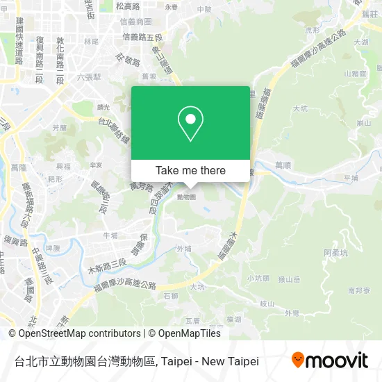 台北市立動物園台灣動物區地圖