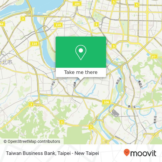 Taiwan Business Bank map