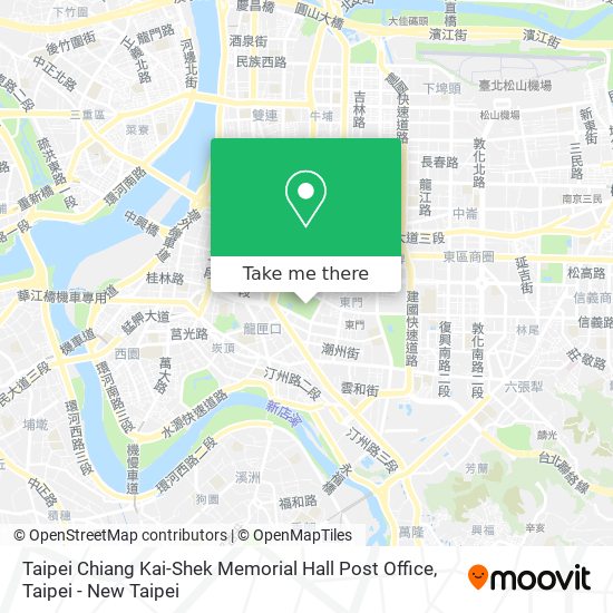 Taipei Chiang Kai-Shek Memorial Hall Post Office map