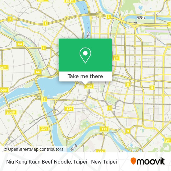 Niu Kung Kuan Beef Noodle map
