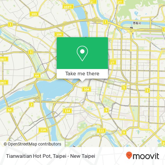 Tianwaitian Hot Pot map