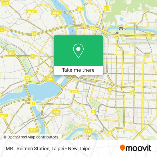 MRT Beimen Station map