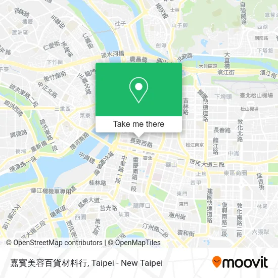 嘉賓美容百貨材料行地圖