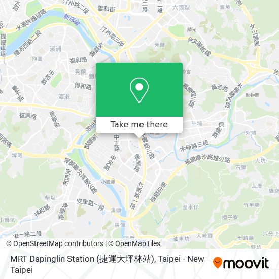 MRT Dapinglin Station (捷運大坪林站) map