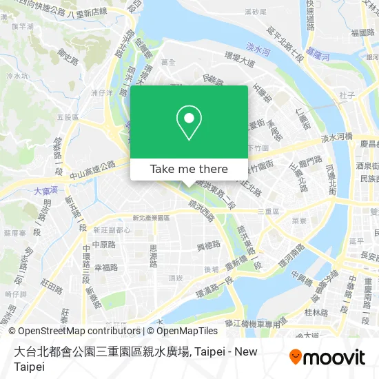 大台北都會公園三重園區親水廣場 map