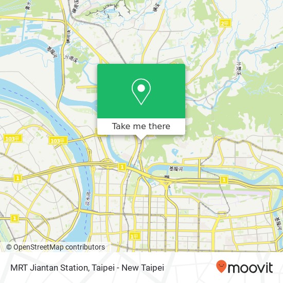 MRT Jiantan Station map