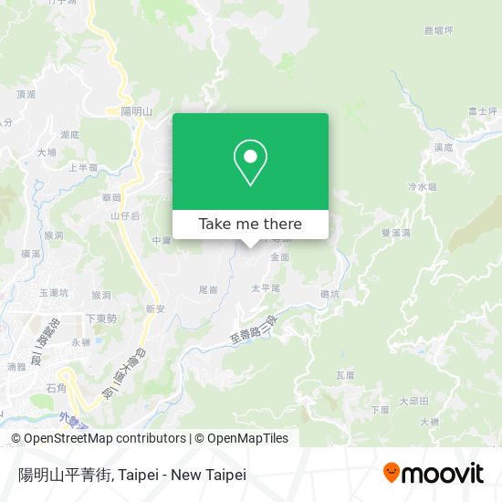 陽明山平菁街 map