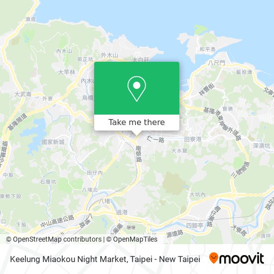 Keelung Miaokou Night Market map