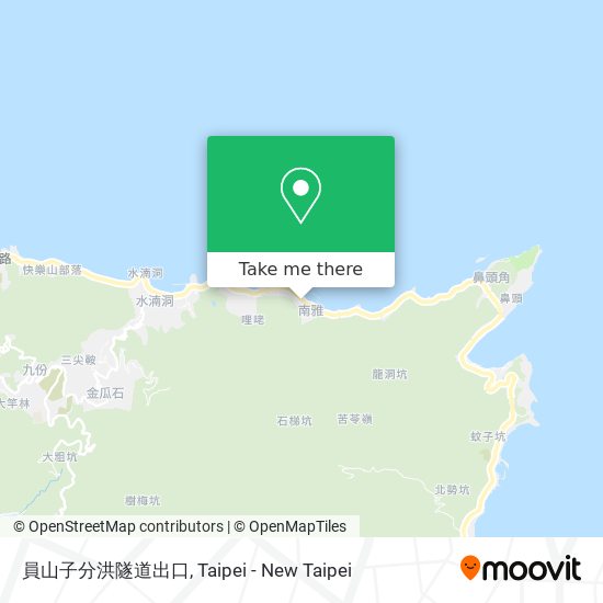 員山子分洪隧道出口 map