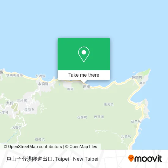 員山子分洪隧道出口地圖