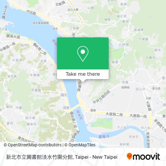 新北市立圖書館淡水竹圍分館地圖