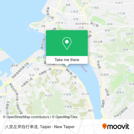 八里左岸自行車道地圖