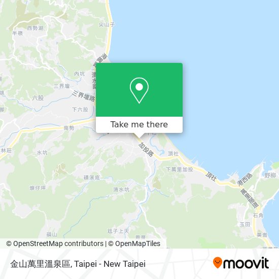 金山萬里溫泉區 map